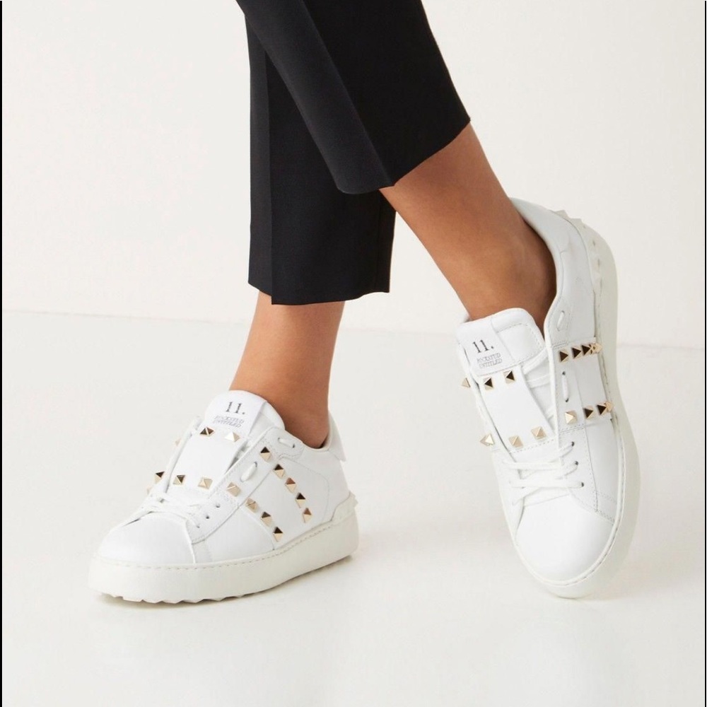 Valentino Rockstud white sneakers size 37